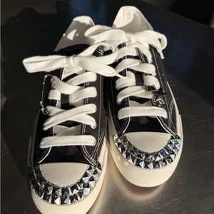 Punk Black and White “Converse Style” Bumper Sneakers